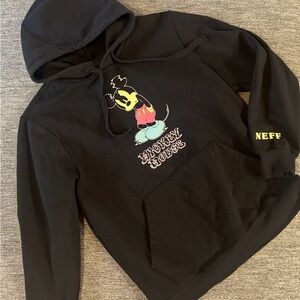 Disney x Neff Mens Size S Mickey Mouse Black Sweatshirt Pullover Hoodie